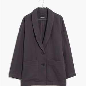 Madewell Lightspun Dorset Grey Oversized Blazer